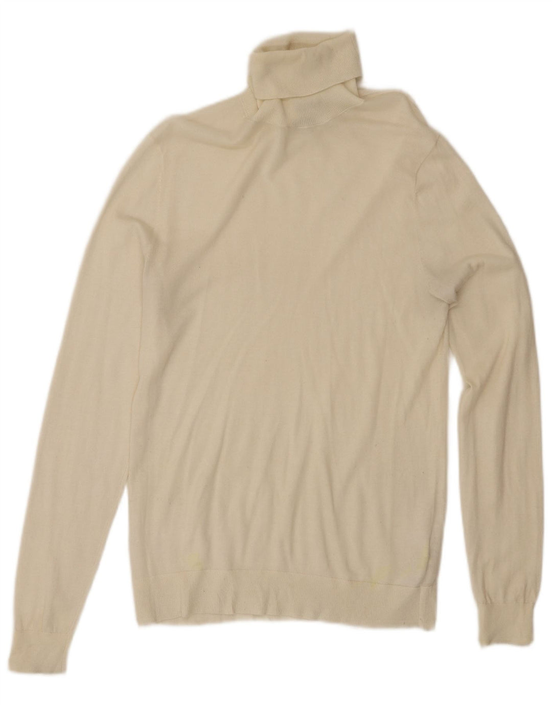 MASSIMO DUTTI Damski sweter z golfem UK 12 Średni biały