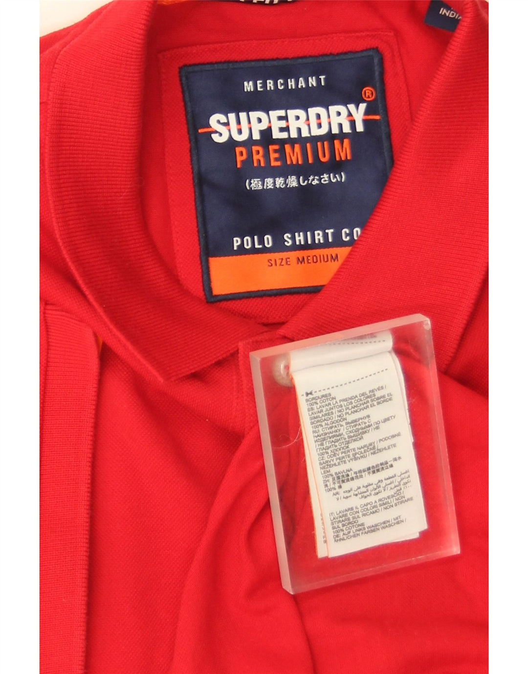 Męska koszulka polo Superdry, bawełniana, w kolorze średnio czerwonym