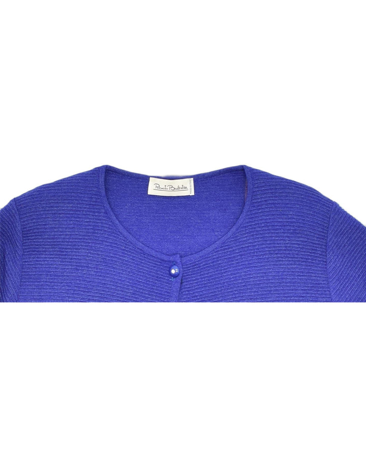 RENATO BALESTRA Womens Cardigan Sweater IT 50 XL Blue Wool | Vintage | Thrift | Second-Hand | Used Clothing | Messina Hembry 