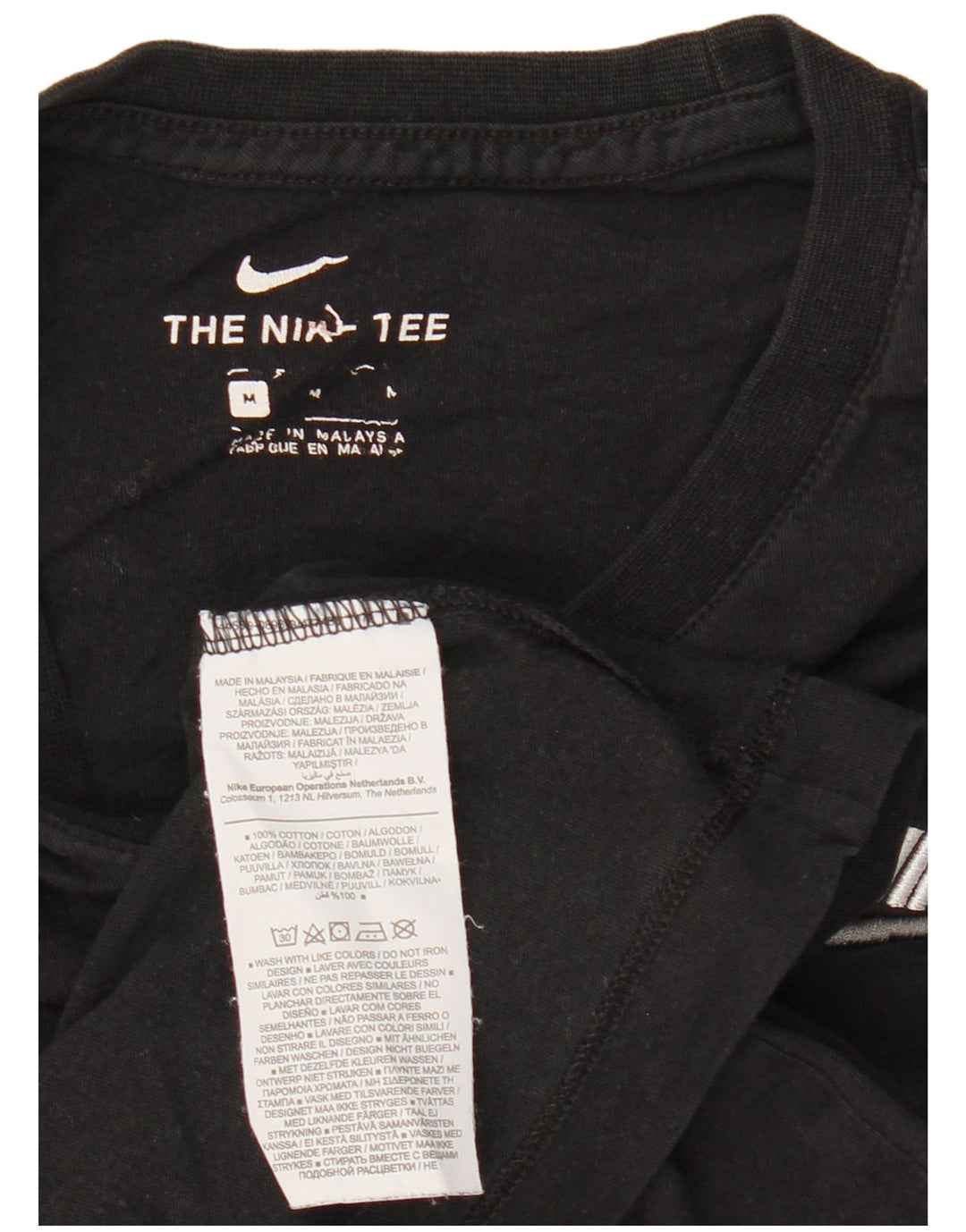 Męski T-shirt z grafiką Nike, średni czarny, bawełniany