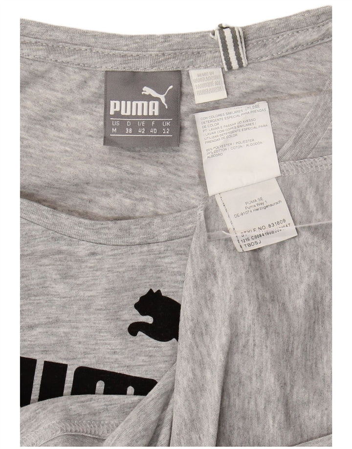 Damska koszulka z grafiką Puma Top UK 12 Średni szary poliester