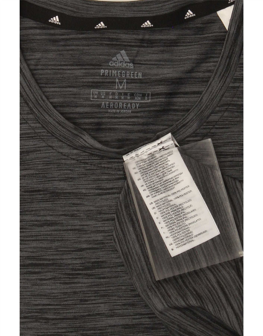 Męska koszulka Adidas Aeroready Top, średnia, szara, nakrapiana poliester