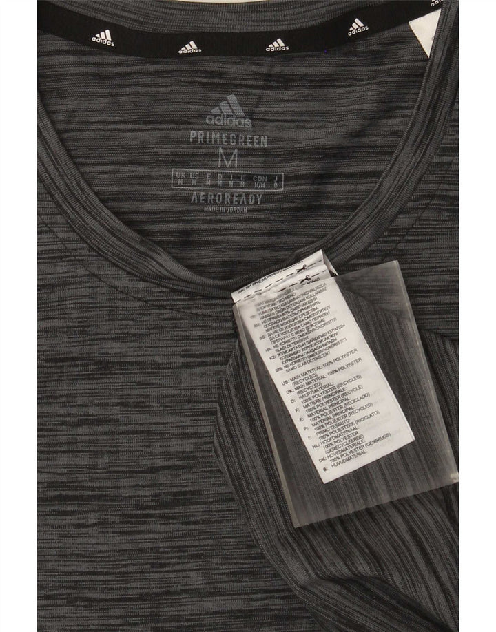 Męska koszulka Adidas Aeroready Top, średnia, szara, nakrapiana poliester