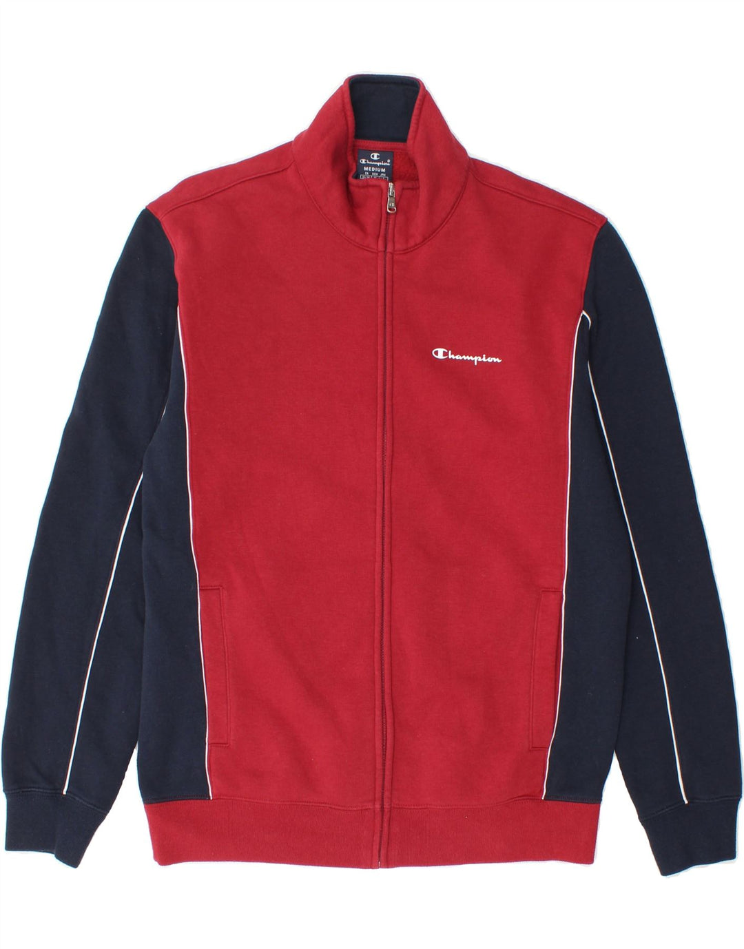 CHAMPION Mens Tracksuit Top Jacket Medium Red Colourblock Vintage Champion and Second-Hand Champion from Messina Hembry 