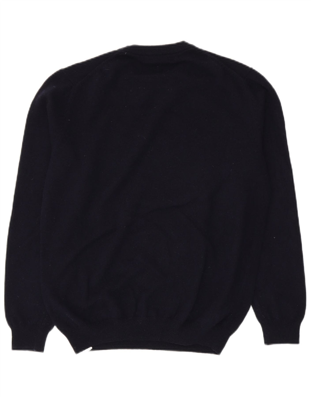Męski sweter Massimo Dutti z okrągłym dekoltem, duży, granatowy, wełniany
