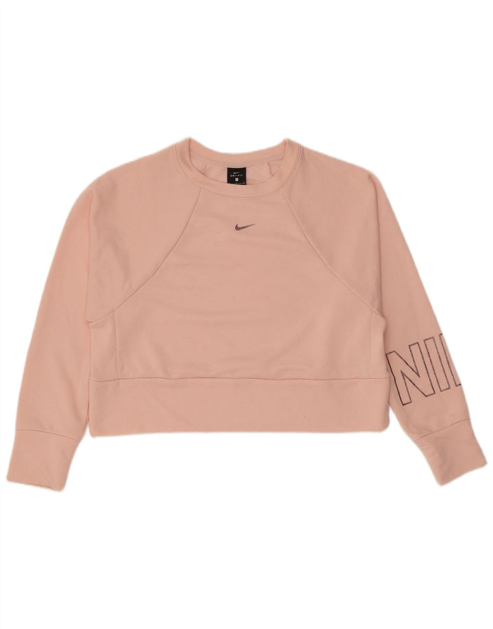Damska bluza dresowa Nike Oversized Graphic Crop UK 10, mała, różowa