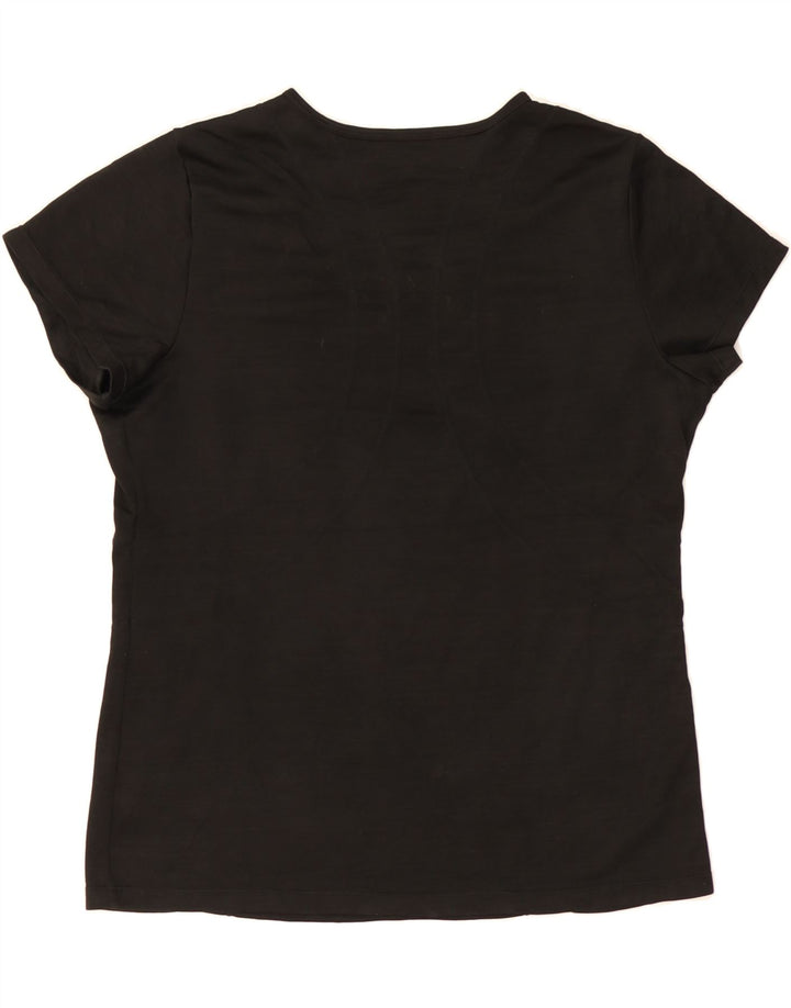 REEBOK Womens T-Shirt Top UK 18 XL Black Polyester Vintage Reebok and Second-Hand Reebok from Messina Hembry 