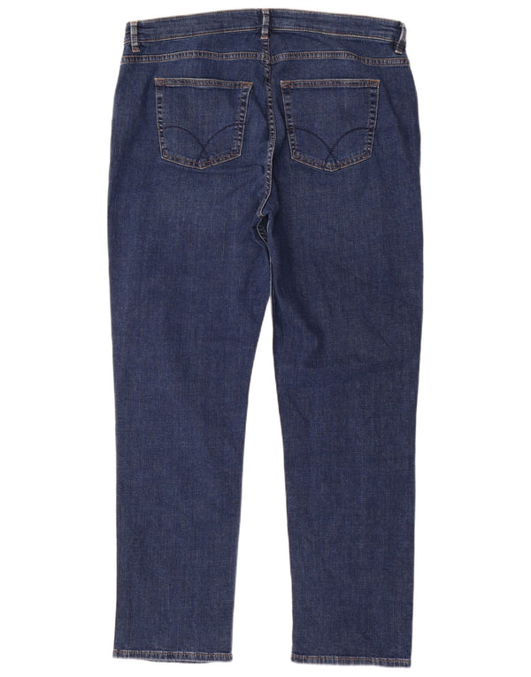 Crew Clothing Damskie proste dżinsy UK 18 XL W36 L31 Niebieska bawełna