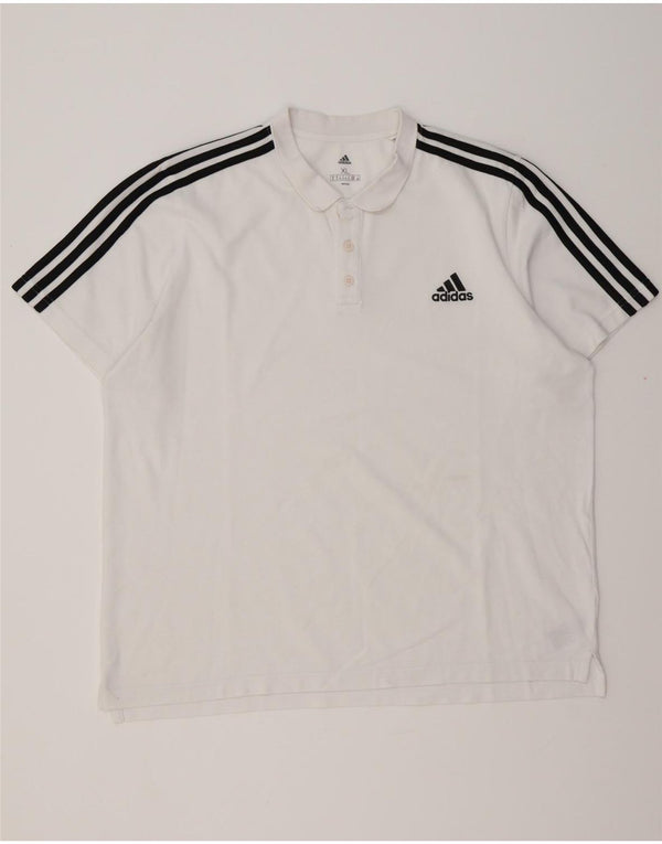 Męska koszulka polo ADIDAS XL, biała, bawełniana
