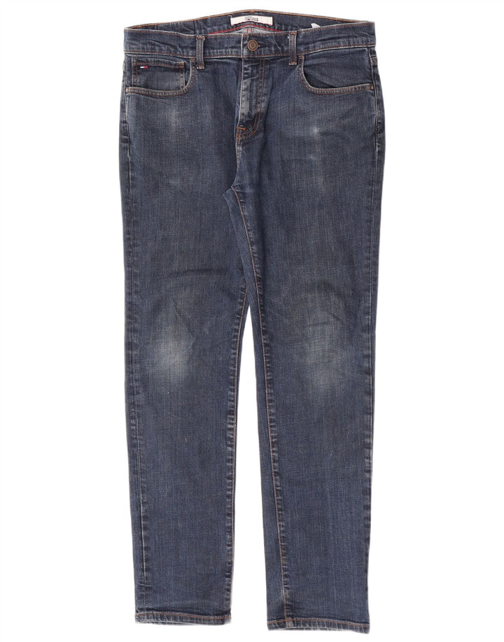Męskie jeansy slim fit Tommy Hilfiger W34 L32 Niebieskie