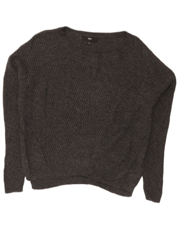 Damski sweter oversize MOSSIMO z dekoltem w łódkę UK 10 Small, szary, bawełniany