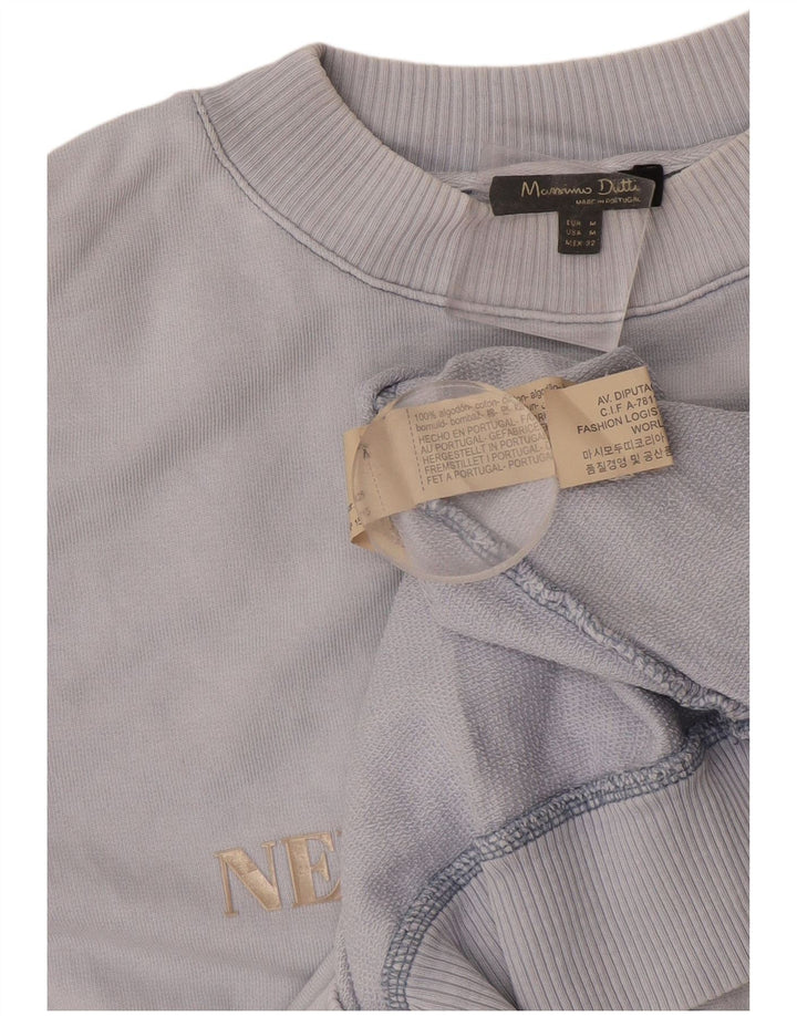 Damska bluza oversize Massimo Dutti Graphic, UK 14, średni niebieski