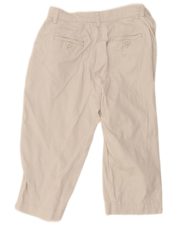 Spodnie damskie Lee Straight Capri US 10 Large W32 L19 Beżowa bawełna