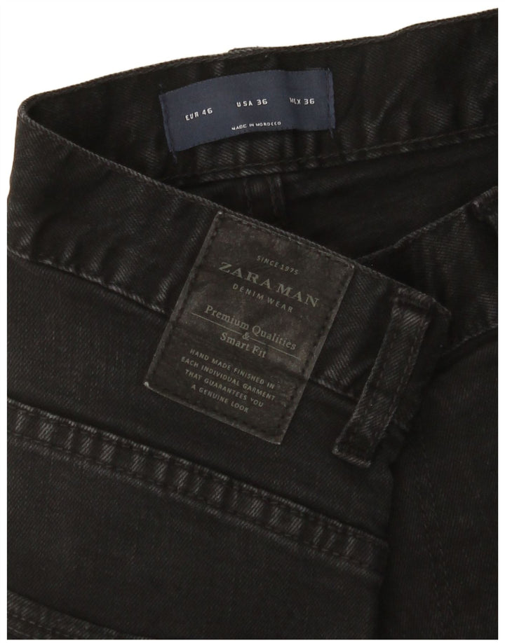 Męskie jeansy slim fit Zara EU 46 XL W36 L33 czarne