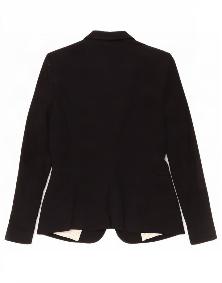 Damska marynarka Zara zapinana na 1 guzik UK 8 Small Black Acetate