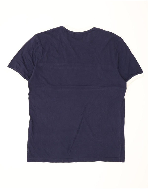 T-shirt męski Fila, duży, bawełniany w granatowe paski