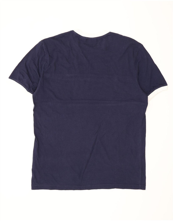 T-shirt męski Fila, duży, bawełniany w granatowe paski