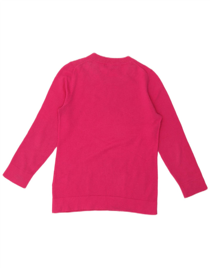 Damski sweter z okrągłym dekoltem Jaeger UK 10 Small Pink Wełna