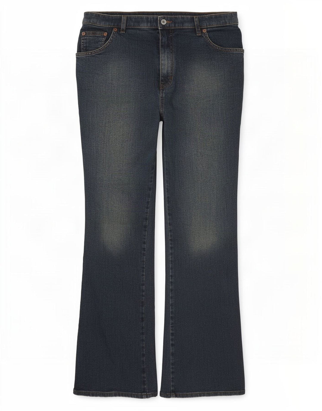 Marks & Spencer Damskie jeansy Bootcut UK 16, duże, W34 L31, niebieska bawełna