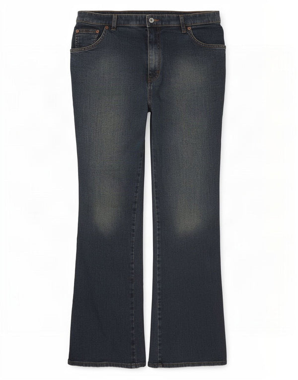 Marks & Spencer Damskie jeansy Bootcut UK 16, duże, W34 L31, niebieska bawełna