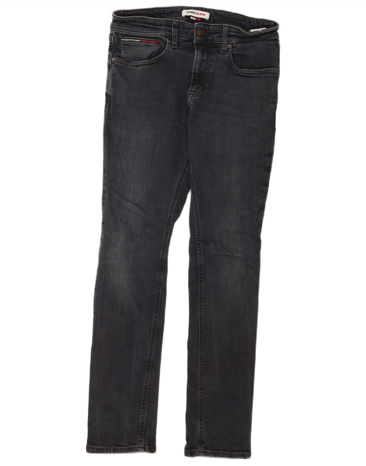 Męskie jeansy slim fit Tommy Hilfiger W32 L32 Szara bawełna