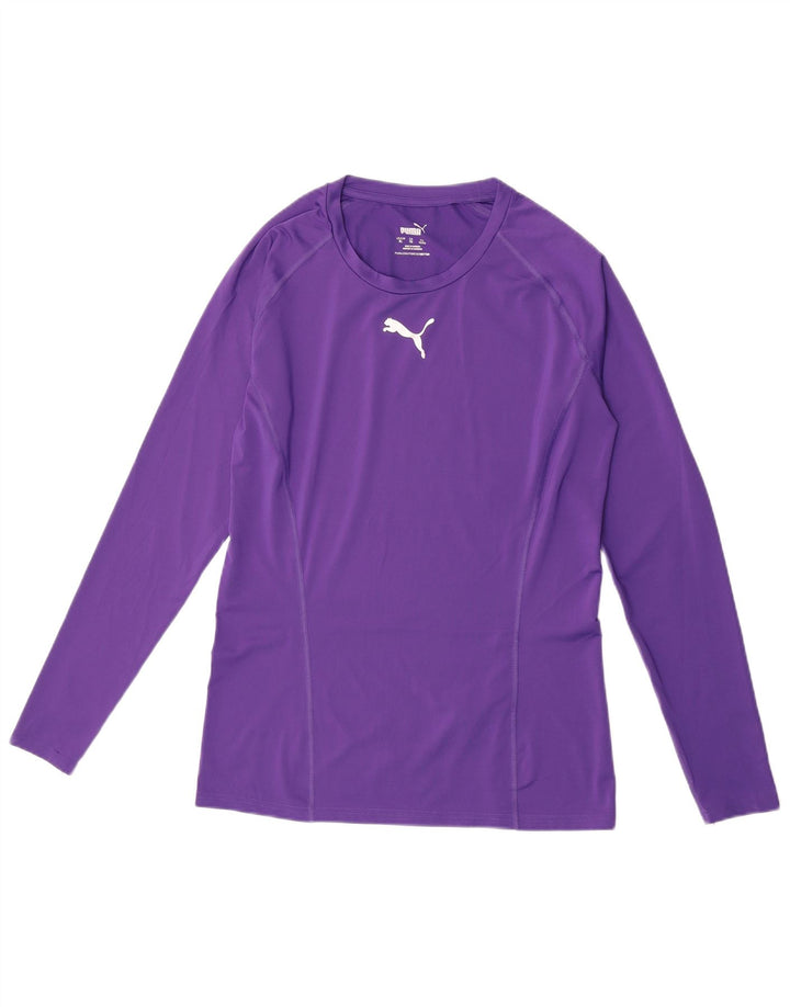 Damska koszulka Puma z długim rękawem, UK 18 XL, fioletowa, poliestrowa