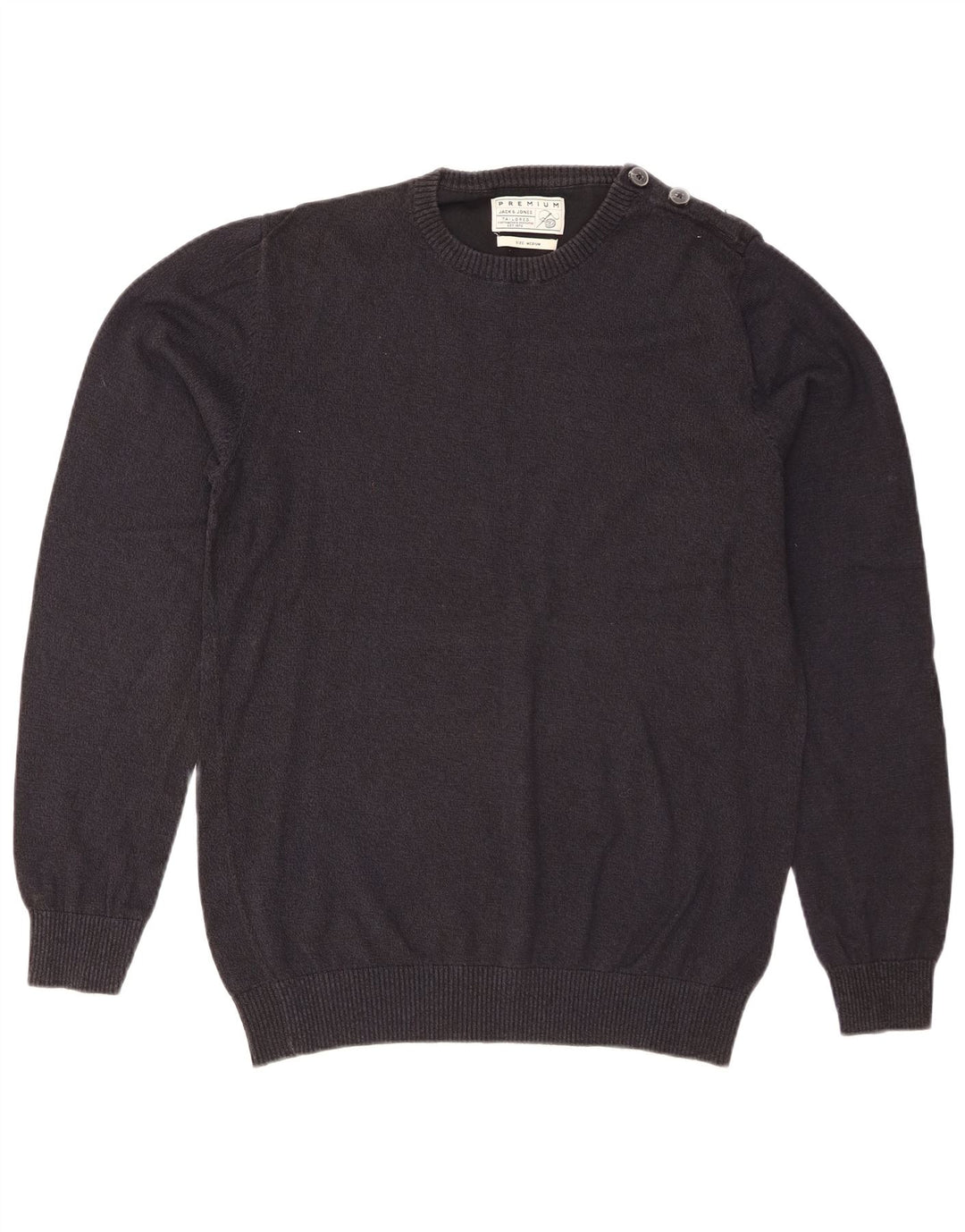 Męski sweter Jack & Jones o regularnym kroju z okrągłym dekoltem, średni granatowy