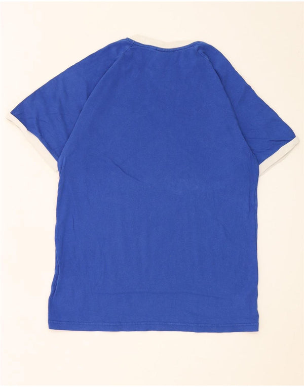 Adidas Mens T-Shirt Top Medium Blue Cotton