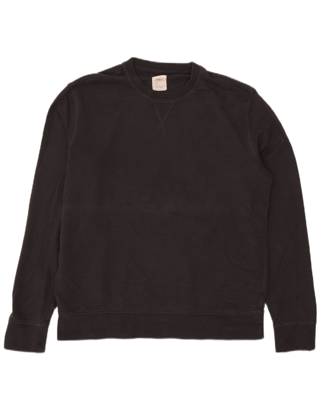 Marks & Spencer Męski sweter, duży, czarny, bawełniany