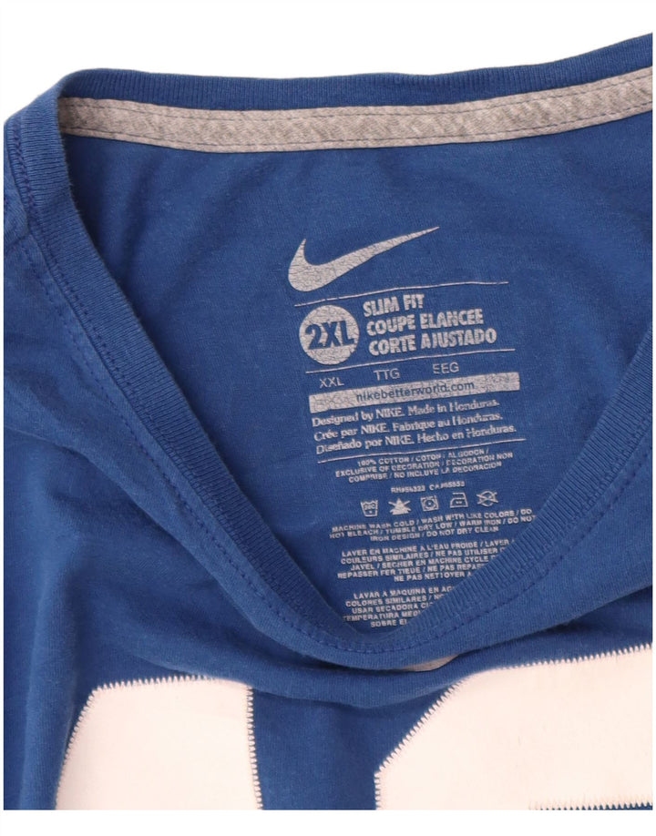 Damska koszulka NIKE Indianapolis Colts Slim Fit Graphic Top UK 20 2XL niebieska