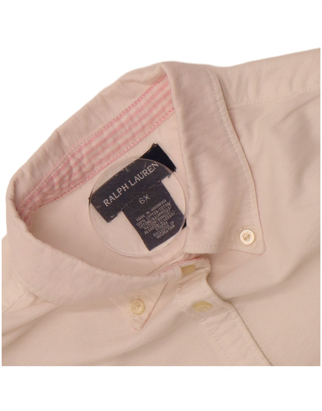 RALPH LAUREN Boys Shirt 5-6 Years White Cotton
