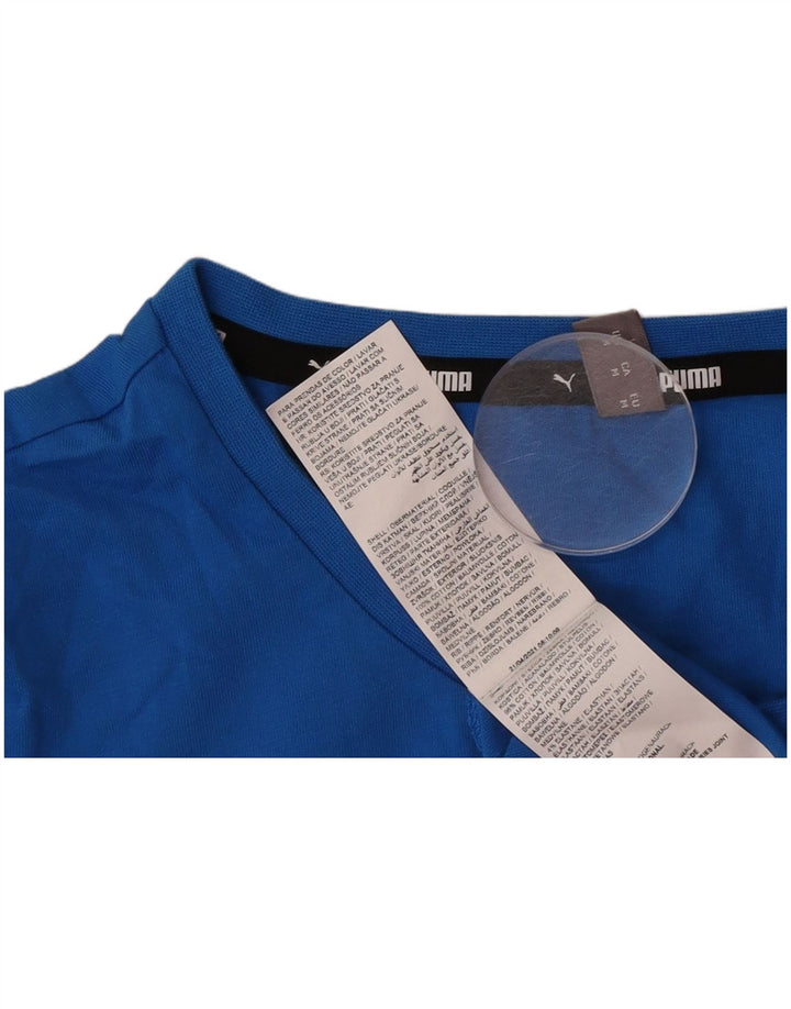 T-shirt damski Puma Top UK 12 Średni niebieski, bawełniany