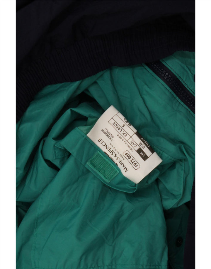 Męska kurtka bomber Marks & Spencer UK 42 XL, nylon w granatowe paski