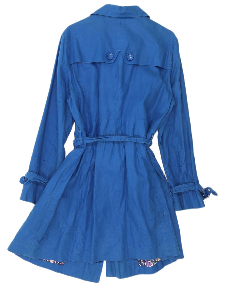 Damski trencz Monsoon UK 20 2XL Niebieski lniany