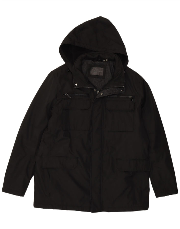 Męska kurtka z kapturem Calvin Klein UK 40, duża, czarna, poliester