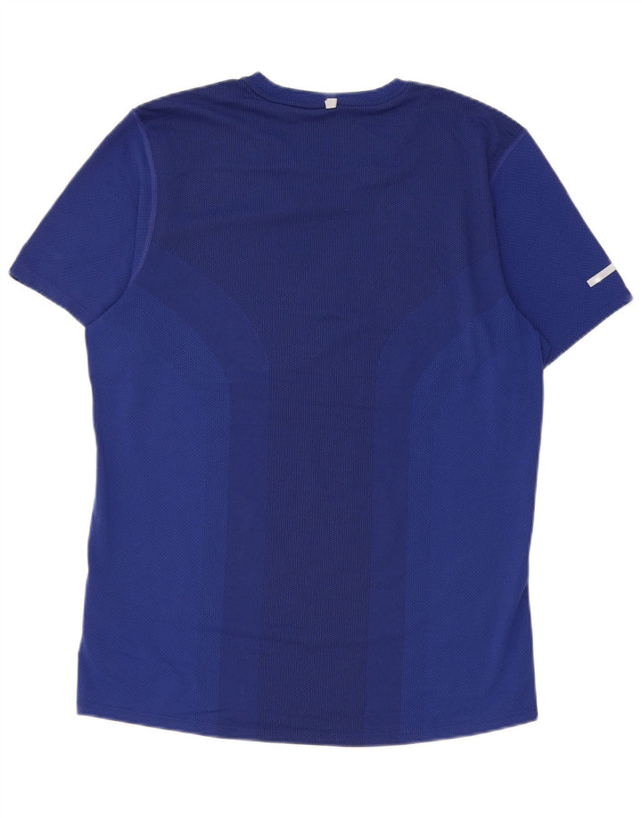 Męski T-shirt z grafiką Nike Dri Fit, mały, niebieski poliester