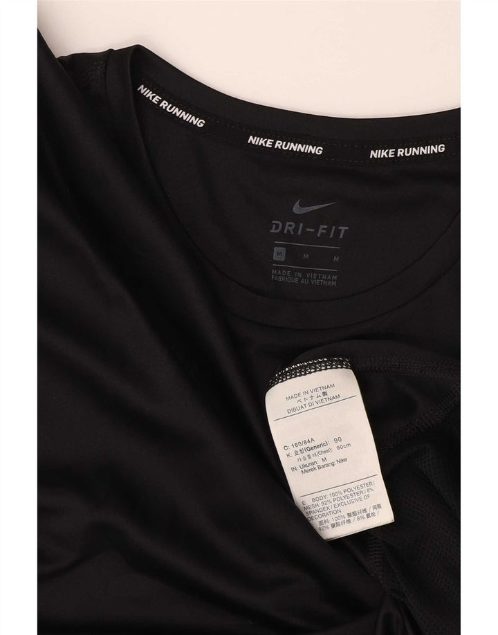 Damska koszulka Nike Dri Fit Top UK 14, średni czarny poliester