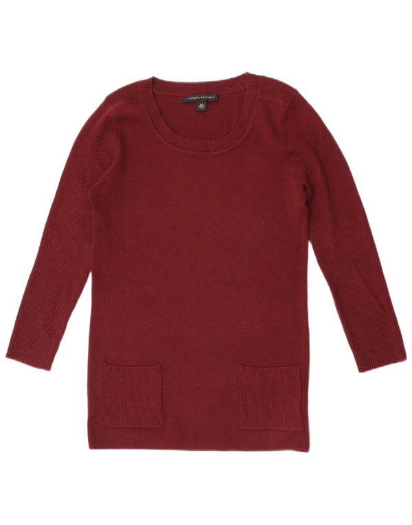 Damski sweter z dekoltem w łódkę Banana Republic, UK 10, mały, bordowy