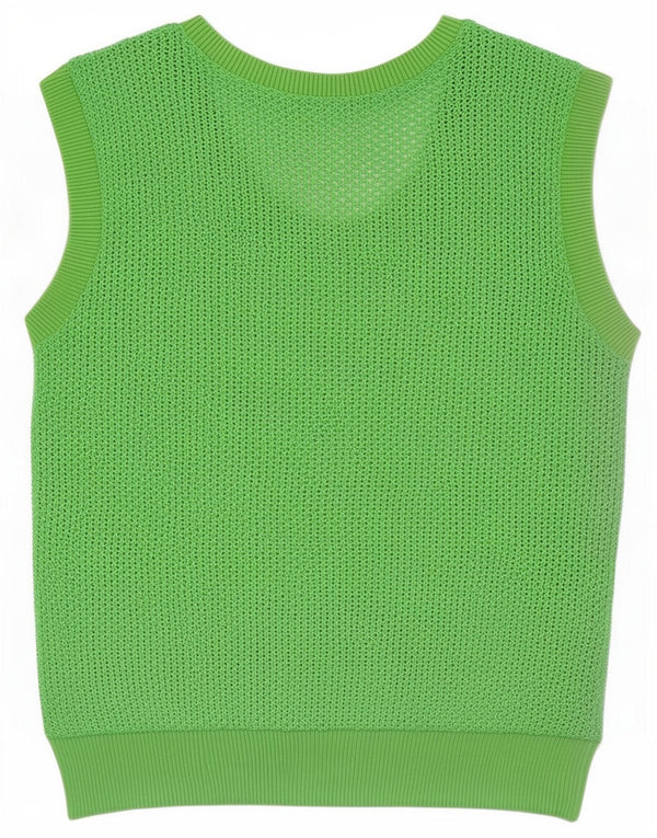 Top damski Zara Top UK 10 Small, zielony, bawełniany