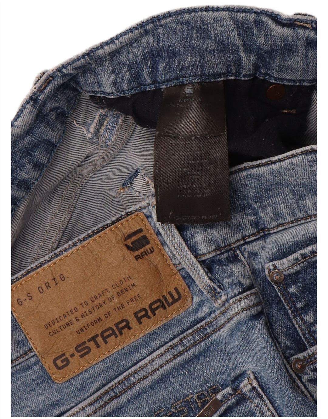 Damskie jeansy rozkloszowane G-Star W28 L30 Niebieskie bawełniane