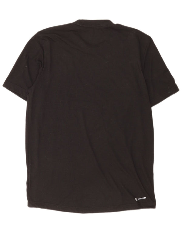 Męska koszulka z grafiką Adidas Aeroready Top, mała, czarna, z poliestru