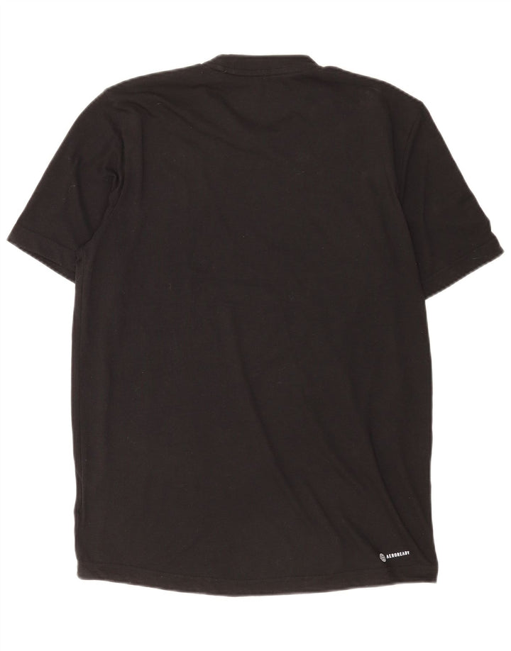 Męska koszulka z grafiką Adidas Aeroready Top, mała, czarna, z poliestru