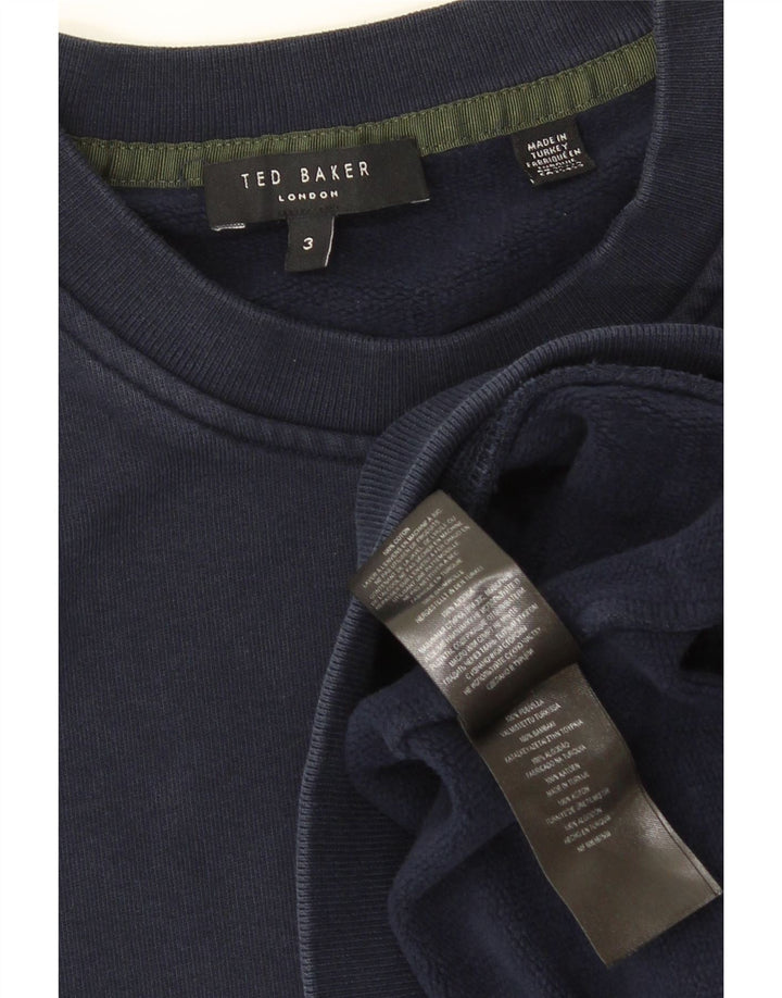 Męski sweter Ted Baker, rozmiar 3, średni granatowy, bawełniany
