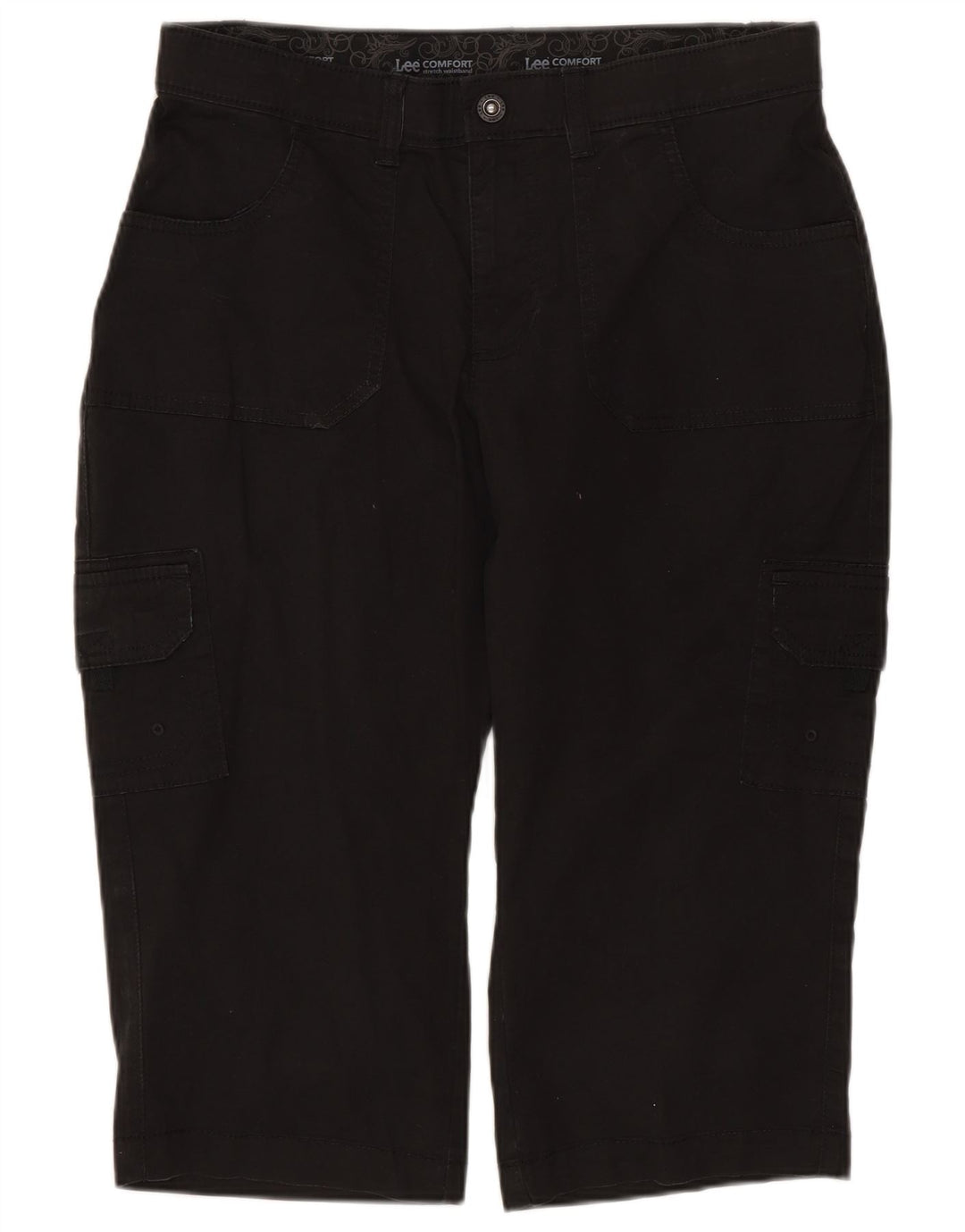 Damskie bermudy LEE Cargo US 6 Medium W30, czarna bawełna
