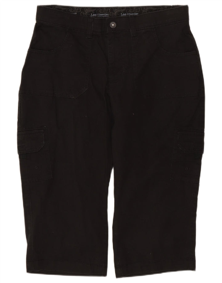Damskie bermudy LEE Cargo US 6 Medium W30, czarna bawełna
