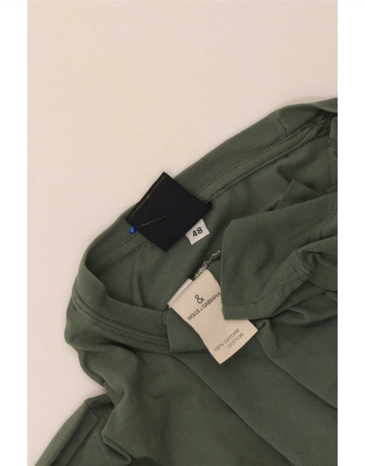 Damski top Dolce & Gabbana z długim rękawem IT 48 XL, bawełna khaki