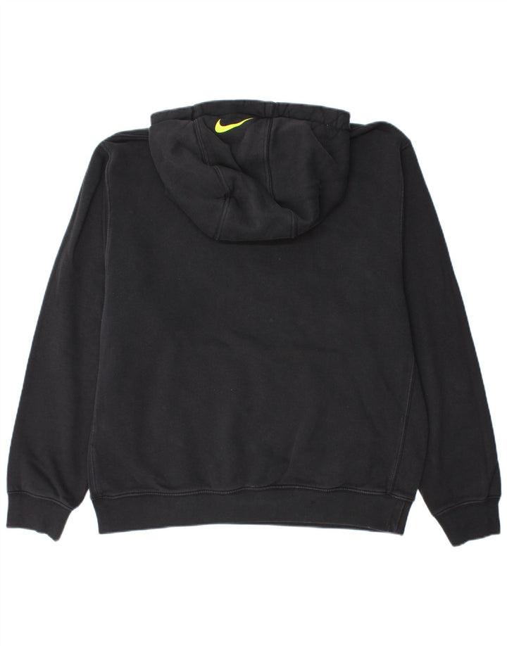 Męski sweter z kapturem NIKE z grafiką, średniej wielkości, czarny, bawełniany