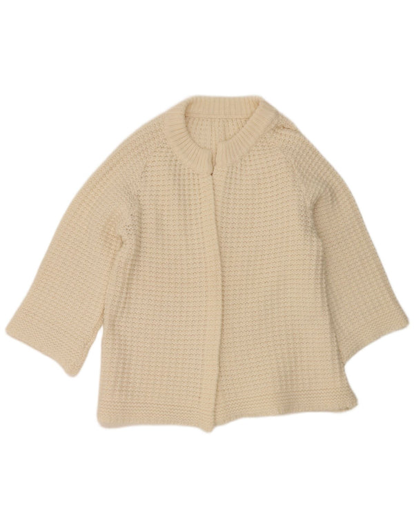 Sweter damski w stylu vintage, UK 14, duży, w kolorze złamanej bieli