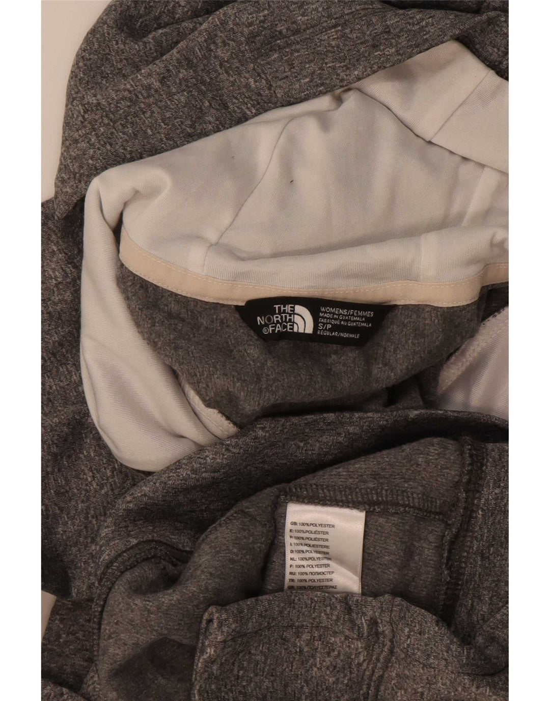 Damski sweter z kapturem The North Face, UK 10, mały, szary, poliestrowy