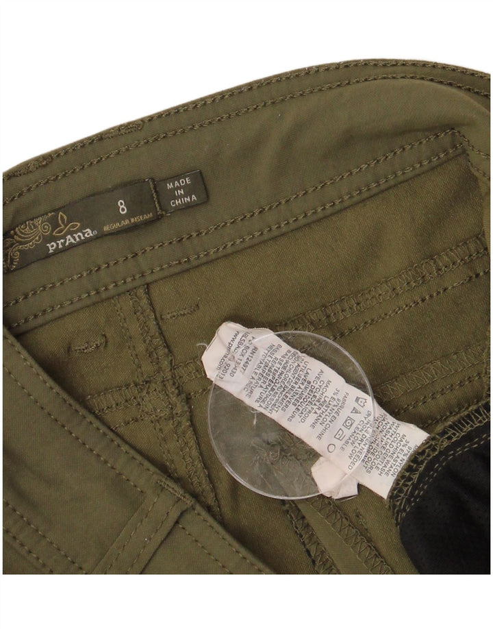 PRANA Damskie proste spodnie cargo US 8 Medium W32 L31 Khaki Nylon